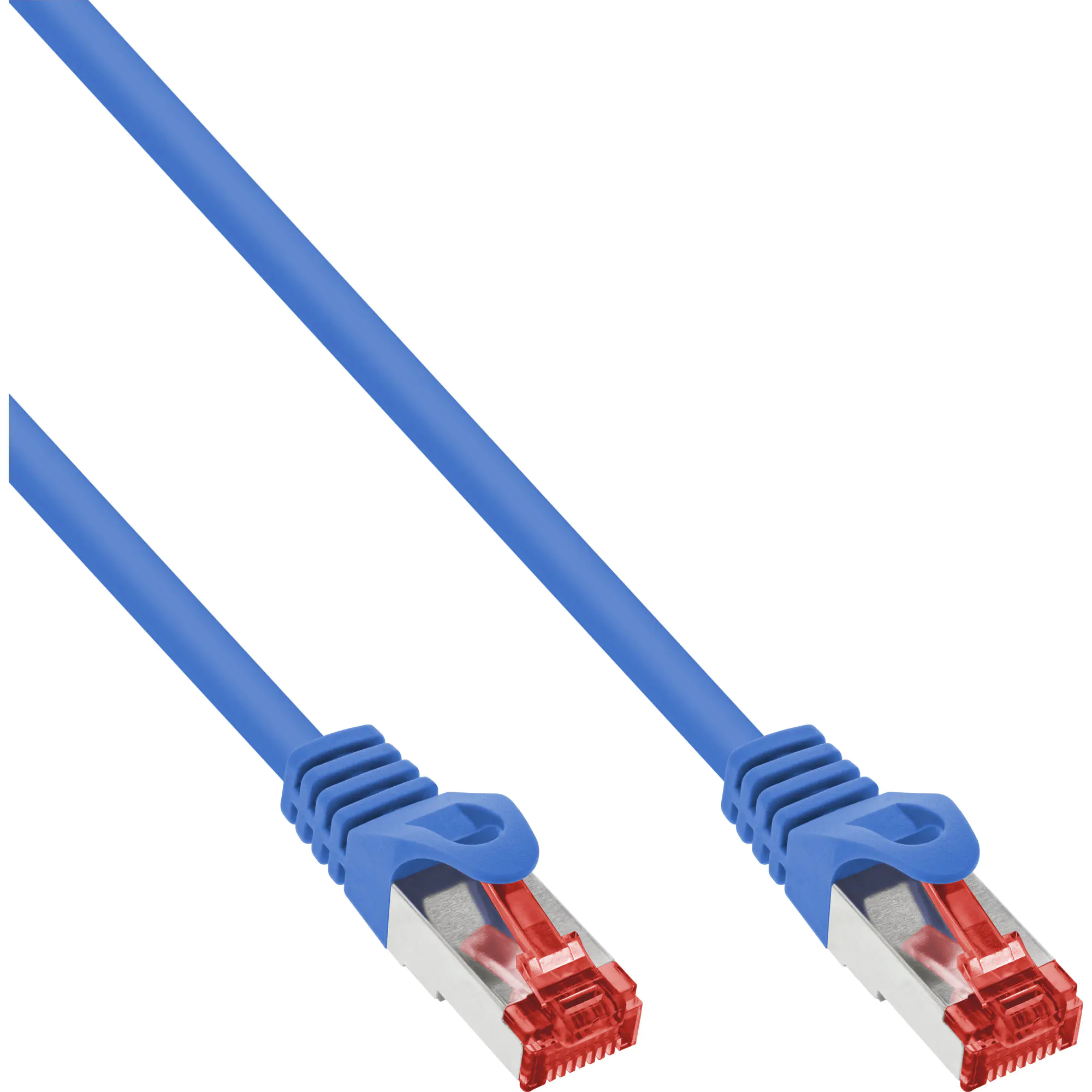 InLine - Patch-Kabel - RJ-45 (M) bis RJ-45 (M) - 3 m - SFTP, PiMF - CAT 6 - geformt, ohne Haken - Blau InLine - Patch-Kabel - RJ-45 (M) bis RJ-45 (M) - 3 m - SFTP, PiMF - CAT 6 - geformt, ohne Haken - Blau