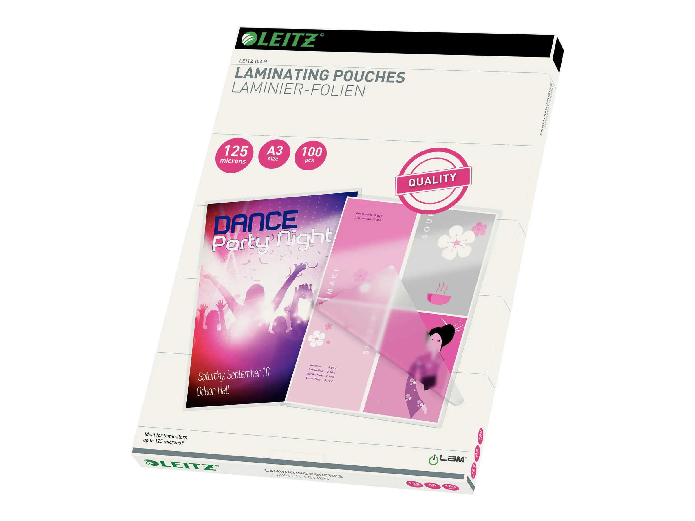 Leitz Laminierfolie 33950 DIN A3 125mic 100 St./Pack.