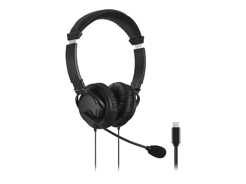 Kensington Hi-Fi USB-C Headphones with Mic - Headset - On-Ear - kabelgebunden - USB-C - Schwarz Kensington Hi-Fi USB-C Headphones with Mic - Headset - On-Ear - kabelgebunden - USB-C - Schwarz