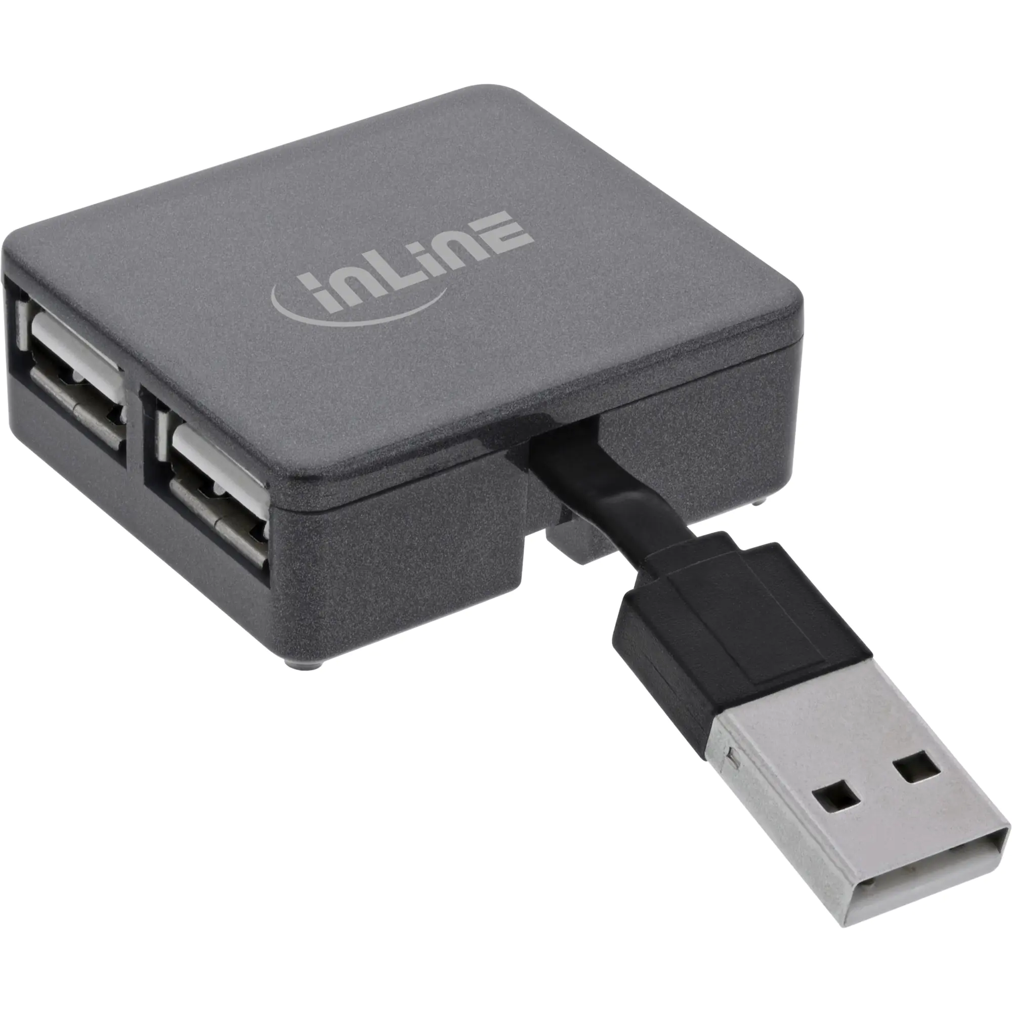 InLine USB 2.0 4-Port Hub - USB-A Stecker auf 4x USB-A Buchse - Kabel 4cm 33293L