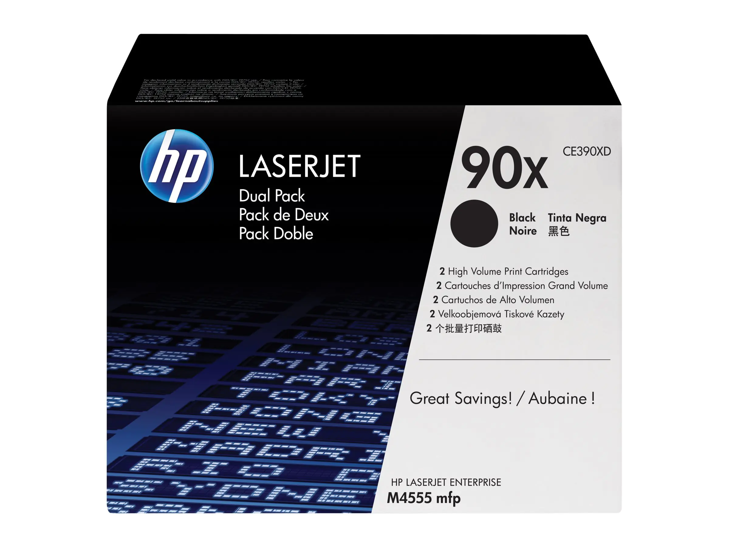 HP 90X - 2er-Pack - Hohe Ergiebigkeit - Schwarz - original - LaserJet - Tonerpatrone (CE390XD)