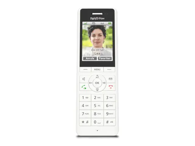 AVM FRITZ!Fon X6 - Schnurloses Erweiterungshandgerät - Anrufbeantworter - mit Internetradio mit Rufnummernanzeige - ECO DECTGAP - dreiweg Anruffunktion - SIP - weiß AVM FRITZ!Fon X6 - Schnurloses Erweiterungshandgerät - Anrufbeantworter - mit Internetradio mit Rufnummernanzeige - ECO DECTGAP - dreiweg Anruffunktion - SIP - weiß