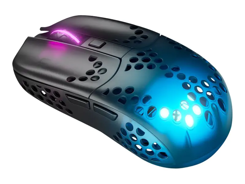 Xtrfy MZ1 - Maus - ergonomisch - optisch - kabellos - 2.4 GHz - kabelloser Empfänger (USB) MZ1W-RGB-BLACK
