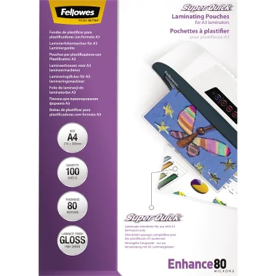 Laminierfolie Super Quick A4 80mic Querfomat 100 St./Pack. Laminierfolie Super Quick A4 80mic Querfomat 100 St./Pack.