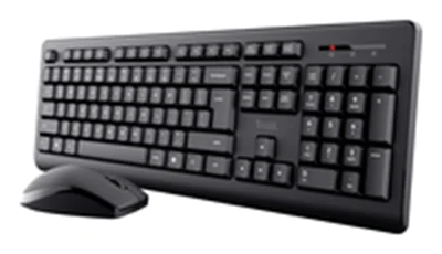 Trust Primo Funk Tastatur Maus-Set Deutsch QWERTZ Schwarz