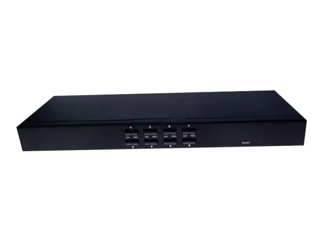 deXlan - KVM-Switch - 8 x KVM port(s) - 1 lokaler Benutzer - an Rack montierbar deXlan - KVM-Switch - 8 x KVM port(s) - 1 lokaler Benutzer - an Rack montierbar