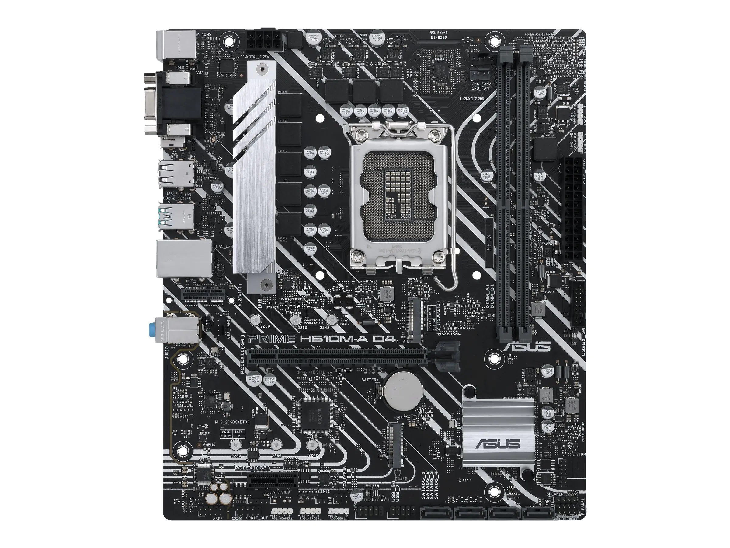 ASUS PRIME H610M-A D4-CSM - Motherboard - micro ATX - LGA1700 Sockel - H610 Chipsatz - USB 3.2 Gen 2, USB 3.2 Gen 1 - Gigabit LAN - Onboard-Grafik (CPU erforderlich) 90MB19P0-M0EAYC