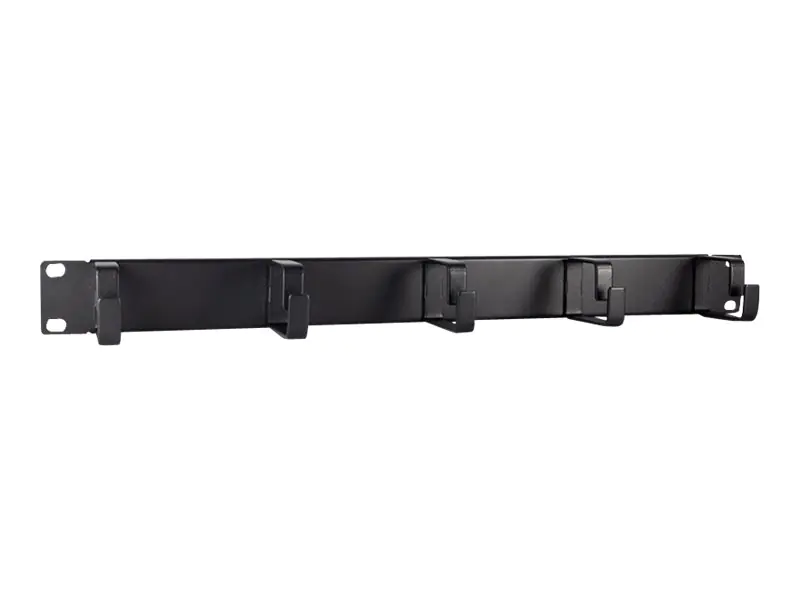 Inter-Tech - Rack-Kabelführungsleiste mit Ringen - Schwarz, RAL 9005 - 1U - 48.3 cm (19")