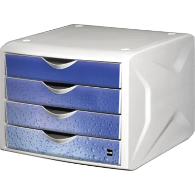Helit Schubladenbox Chameleon H6129634 4Schübe A4/C4 cool water Helit Schubladenbox Chameleon H6129634 4Schübe A4/C4 cool water