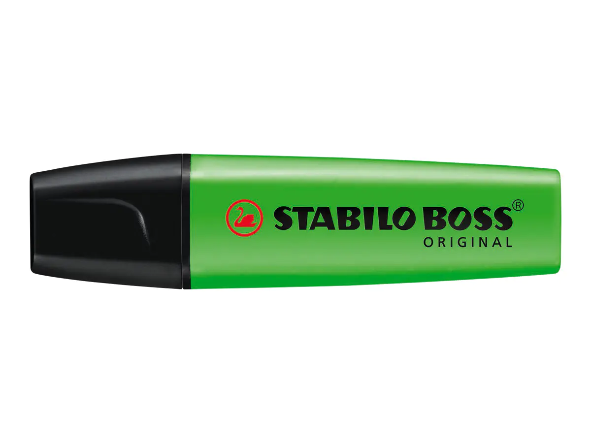 STABILO BOSS ORIGINAL - Textmarker - fluoreszierend orange, fluoreszierend gelb, fluoreszierend grün, fluoreszierend rosa - wasserbasierte Tinte - 2-5 mm (Packung mit 4) 70/4