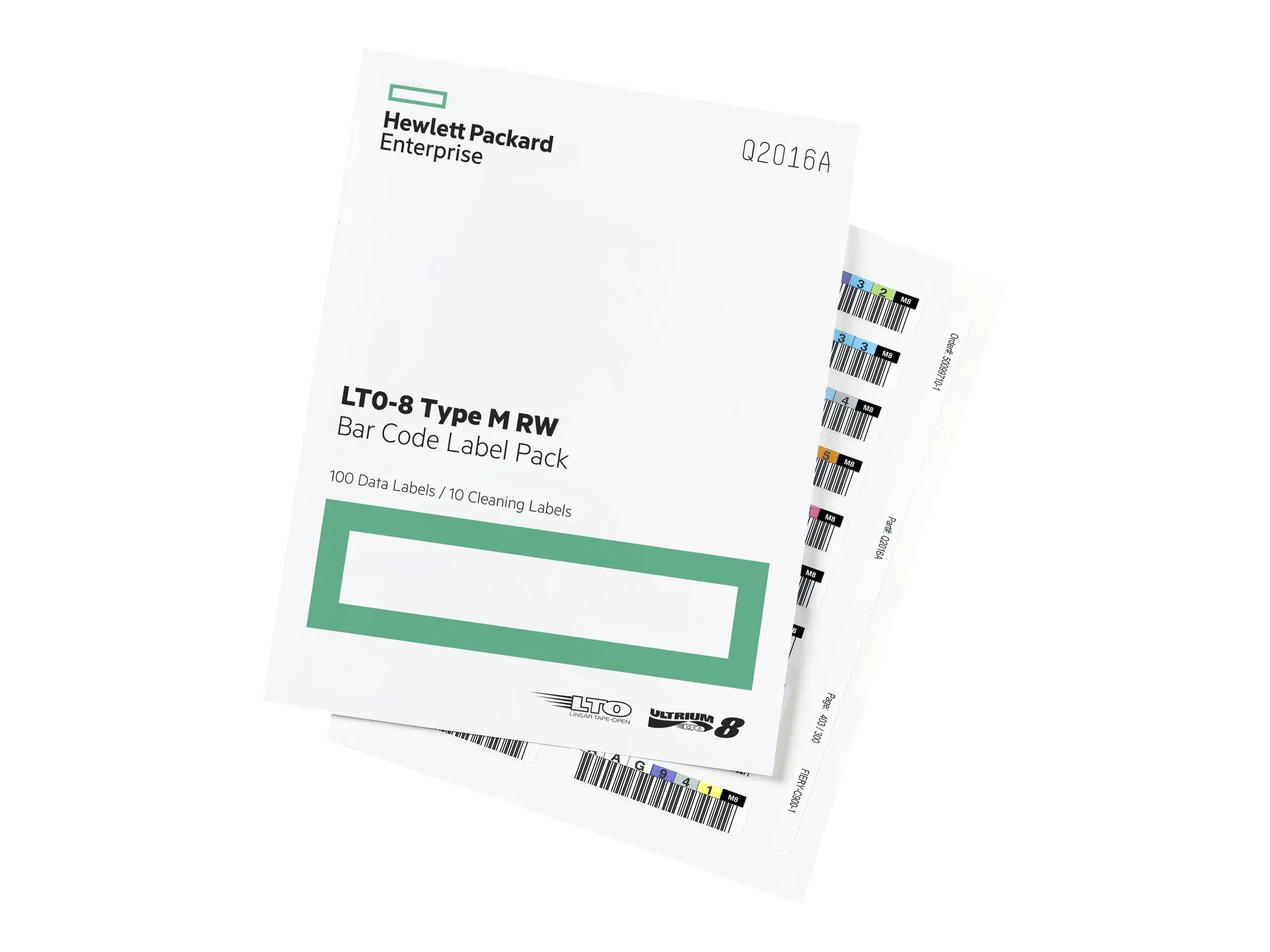 HPE LTO-7 Type M Ultrium RW Bar Code Label Pack Q2016A