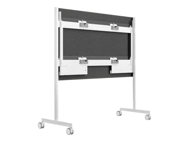 steelcase Roam Collection - Wagen - für interaktives Whiteboard - Artic White, Microsoft Gray - Bildschirmgröße: 215.9 cm (85") - für Microsoft Surface Hub 2S 85", Hub 3 for Business