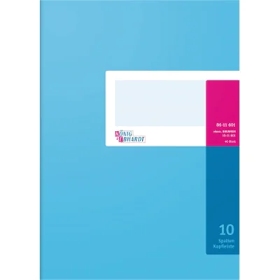 KOENIG&EBHARDT Spaltenbuch A4 10 Spalten 40 Bl - Bürokleinmaterial - A4 8611601
