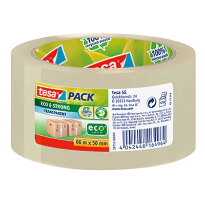 tesa Packband tesapack Eco & Strong 58153-00000 50mmx66m transparent tesa Packband tesapack Eco & Strong 58153-00000 50mmx66m transparent
