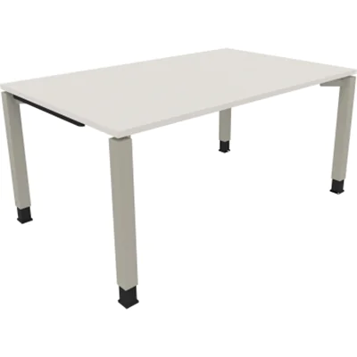 Schreibtisch Vierfuß Quadratrohr B1600xT1000xH680-820 si/Weiß Schreibtisch Vierfuß Quadratrohr B1600xT1000xH680-820 si/Weiß
