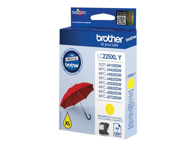 Brother LC225XLY - Gelb - Original - Tintenpatrone - für Brother DCP-J4120, MFC-J4420, J4620, J5320, J5620, J5625, J5720; Business Smart MFC-J4420 Brother LC225XLY - Gelb - Original - Tintenpatrone - für Brother DCP-J4120, MFC-J4420, J4620, J5320, J5620, J5625, J5720; Business Smart MFC-J4420