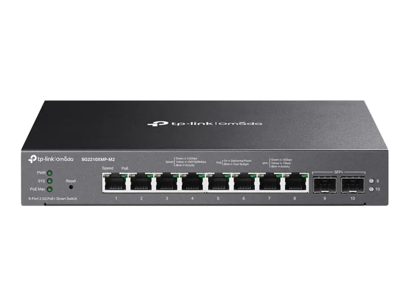 TP-LINK Omada SG2210XMP-M2 V1.6 - Switch - L2+ - Smart - 8 x 100/1000/2.5G (PoE+) TP-LINK Omada SG2210XMP-M2 V1.6 - Switch - L2+ - Smart - 8 x 100/1000/2.5G (PoE+)