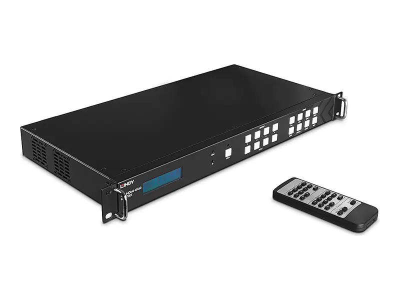 Lindy Video/Audio-Schalter - 4x4, 4K60, Matrix, mit Videowand-Skalierung