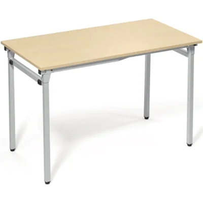 Klapptisch 4-Fuß 1.200x600mm Gestell alusilber Platte ahorn Klapptisch 4-Fuß 1.200x600mm Gestell alusilber Platte ahorn