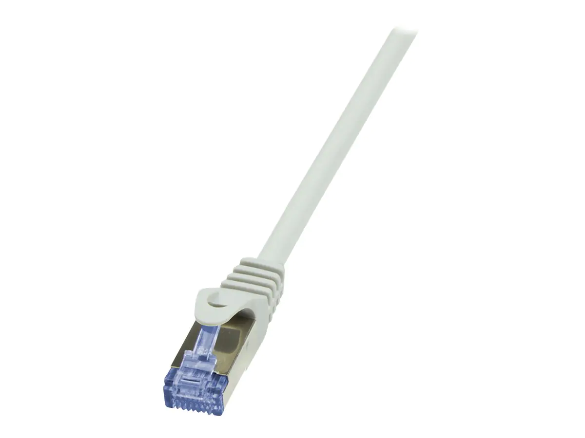 LogiLink PrimeLine - Patch-Kabel - RJ-45 (M) zu RJ-45 (M) - 20 m - SFTP, PiMF - CAT 6a - halogenfrei, geformt, ohne Haken - Grau