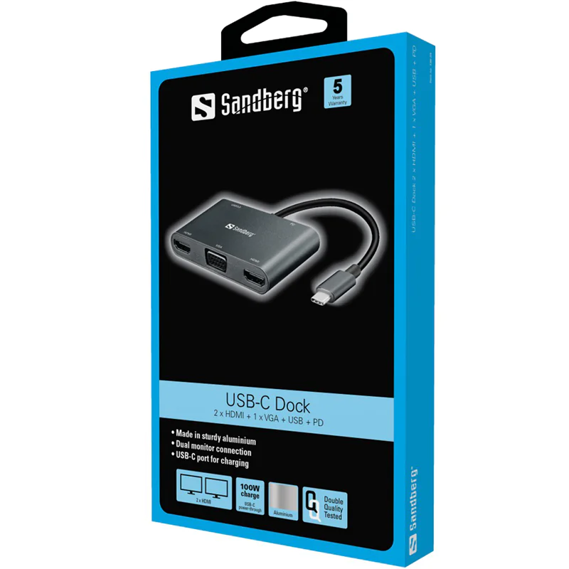 Sandberg - Netzteil - 20 Watt - 3 A - PD (24 pin USB-C)