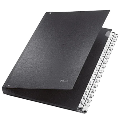 Leitz Pultordner 59310095 DIN A4 1-31 32Fächer Graupappe schwarz Leitz Pultordner 59310095 DIN A4 1-31 32Fächer Graupappe schwarz