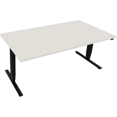 Sitz-/Stehtisch T-Kufe klappbar B1800xT900xH625-1285 an/Weiß