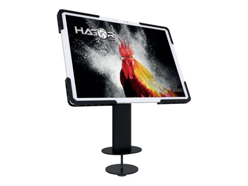 Hagor HA - Aufstellung - für Tablett - Schwarz - Bildschirmgröße: 24.6-32.7 cm (9.7"-12.9") - Montageschnittstelle: 75 x 75 mm - Schreibtisch, Tülle