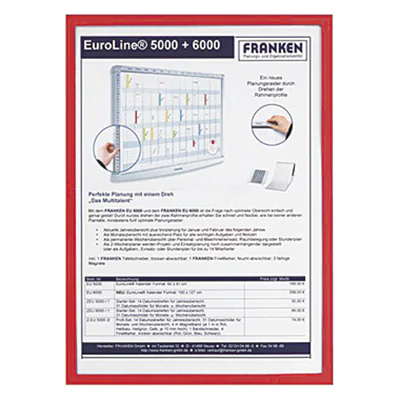 Franken Dokumentenhalter Frame It X-tra Line ISTA3M 01 DIN A3 rot Franken Dokumentenhalter Frame It X-tra Line ISTA3M 01 DIN A3 rot