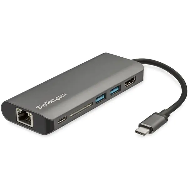 StarTech USB C Multiport Adapter mit HDMI - 4K - Mac/ Windows - SD Kartenleser - USB C zu USB 3.0 Hub - 2x USB-A 1x USB-C - 60W PD 3.0 - Aktualisierte Version des DKT30CSDHPD (DKT30CSDHPD3) - Dockingstation - USB-C - 1GbE - für P/N: ARMPIVOTE2, FPPNEUSTND StarTech USB C Multiport Adapter mit HDMI - 4K - Mac/ Windows - SD Kartenleser - USB C zu USB 3.0 Hub - 2x USB-A 1x USB-C - 60W PD 3.0 - Aktualisierte Version des DKT30CSDHPD (DKT30CSDHPD3) - Dockingstation - USB-C - 1GbE - für P/N: ARMPIVOTE2, FPPNEUSTND
