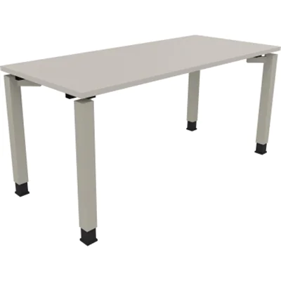 Schreibtisch Vierfuß Quadratrohr B1600xT700xH680-820 si/Lichtgrau Schreibtisch Vierfuß Quadratrohr B1600xT700xH680-820 si/Lichtgrau