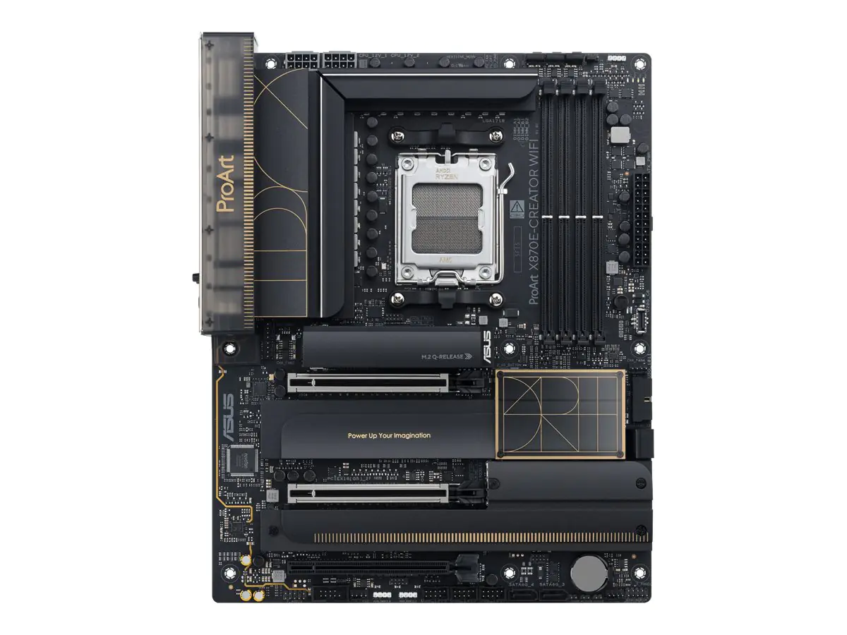 ASUS ProArt X870E-CREATOR WIFI - Motherboard - ATX - Socket AM5 - AMD X870E Chipsatz - USB4, USB-C 3.2 Gen 2x2, USB 3.2 Gen 2, USB 3.2 Gen 1 - Wi-Fi 7, 10 Gigabit LAN, Bluetooth - Onboard-Grafik (CPU erforderlich) 90MB1IG0-M0EAY0