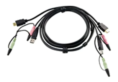 ATEN 2L-7D02UH - Video- / USB- / Audio-Kabel - USB, mini-phone stereo 3.5 mm, HDMI (M) zu mini-phone stereo 3.5 mm, USB Typ B, HDMI (M) - 1.8 m