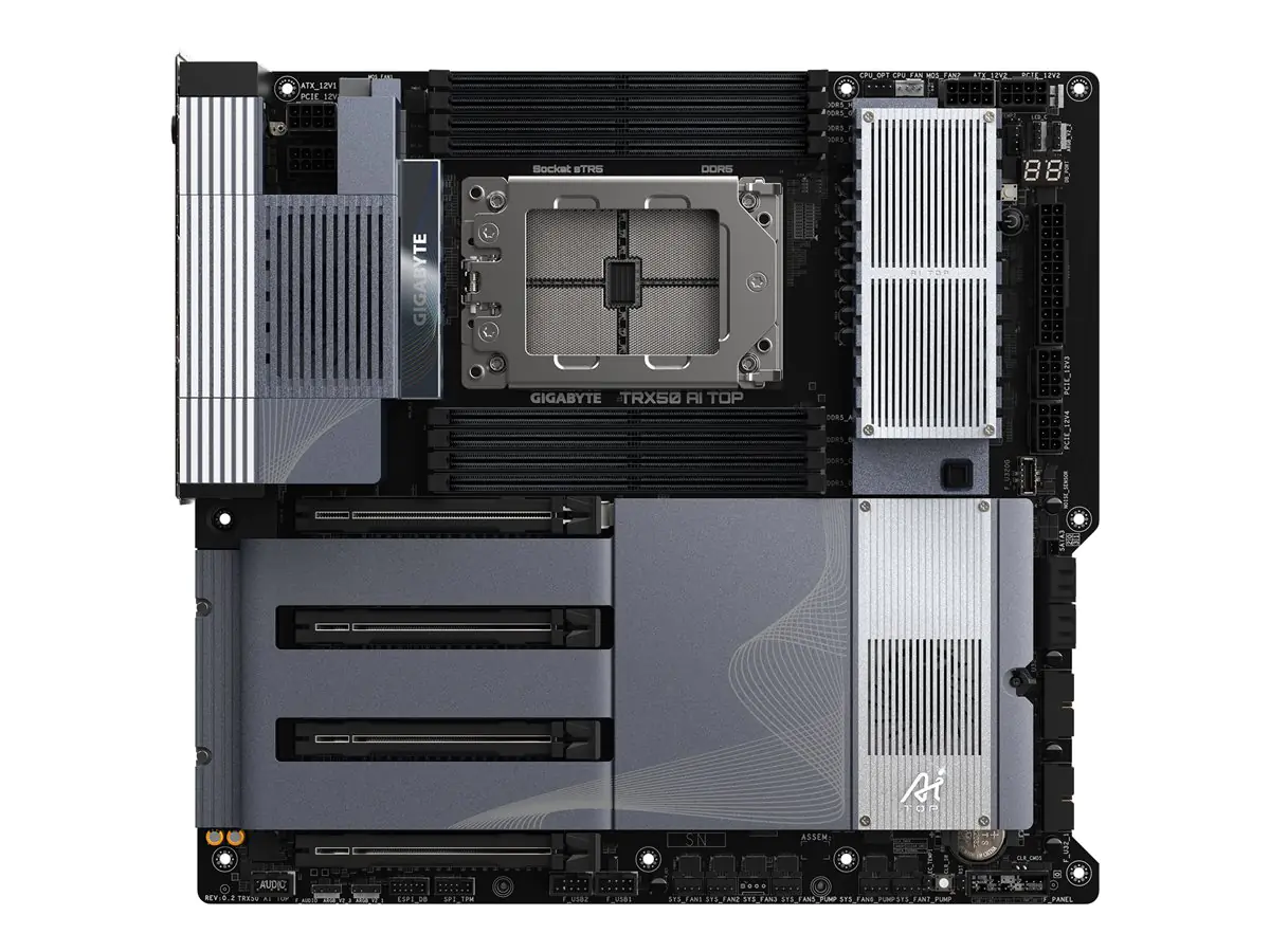 Gigabyte TRX50 AI TOP AM5 4xDDR5 4xSATA 3xM.2 E-ATX - AMD Sockel AM5 (Ryzen Zen4) - E-ATX