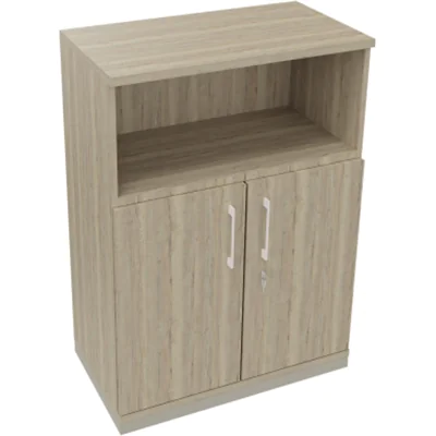 Kombischrank 2OH Tür 1OH Regal B800xT442xH1133mm si/Eiche Nat Kombischrank 2OH Tür 1OH Regal B800xT442xH1133mm si/Eiche Nat