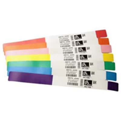Zebra Z-Band Splash - Gelb - 25.4 x 254 mm 2100 Stck. (6 Rolle(n) x 350) wasserbeständiges Armband - für Zebra HC100, HC100 Patient I.D. Solution