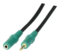 exertis Connect Audiokabel 3.5 mm Stereo Klinkenst./Bu. - Kabel - Audio/Multimedia
