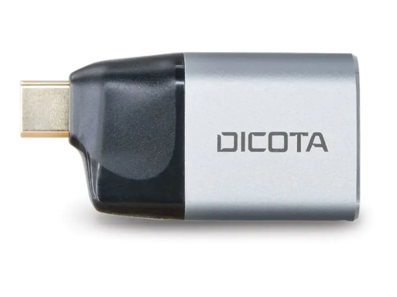Dicota Videoadapter - 24 pin USB-C männlich zu HDMI, 24 pin USB-C weiblich - Silber - USB-Stromve Dicota Videoadapter - 24 pin USB-C männlich zu HDMI, 24 pin USB-C weiblich - Silber - USB-Stromve