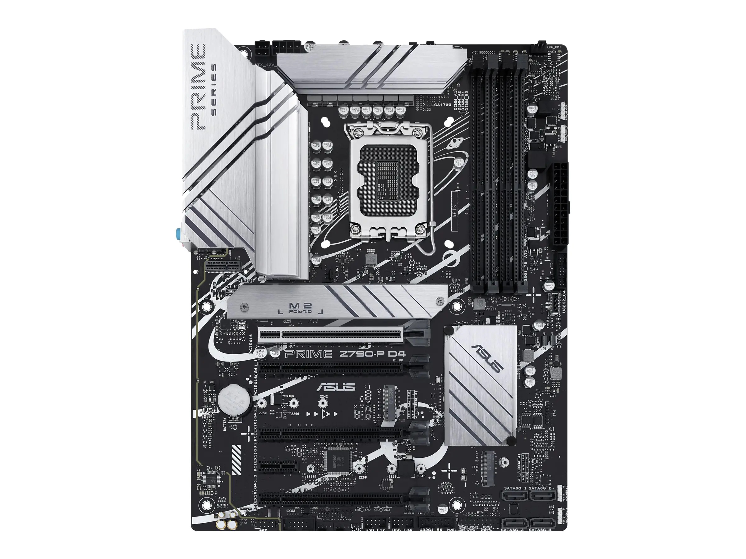 ASUS Prime Z790-P D4 - Motherboard - ATX - LGA1700 Sockel - Z790 Chipsatz - USB-C 3.2 Gen 2x2, USB 3.2 Gen 2, USB 3.2 Gen 1, USB-C 3.2 Gen2 - 2.5 Gigabit LAN - Onboard-Grafik (CPU erforderlich) 90MB1CV0-M0EAY0
