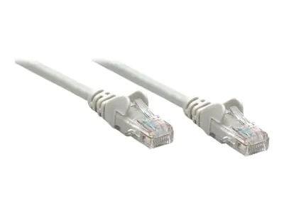 Intellinet Network Patch Cable, Cat5e, 0.5m, Grey, CCA, U/UTP, PVC, RJ45, Gold Plated Contacts, Snagless, Booted, Lifetime Warranty, Polybag - Patch-Kabel - RJ-45 (M) 318228