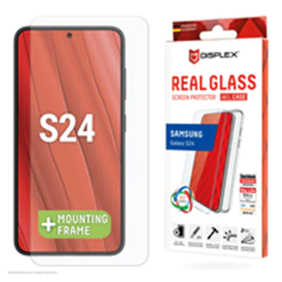 E.V.I. Displex Panzerglas + Schutzhülle für Samsung Galaxy S24/S25, Eco-Montagerahmen, kratzer-resistent, Samsung, Galaxy S24, Galaxy S25, Trockene Anwendung, Staubresistent, Schlagfest, Kratzresistent, Schockresistent, Transparent, 1 Stück(e) 01908