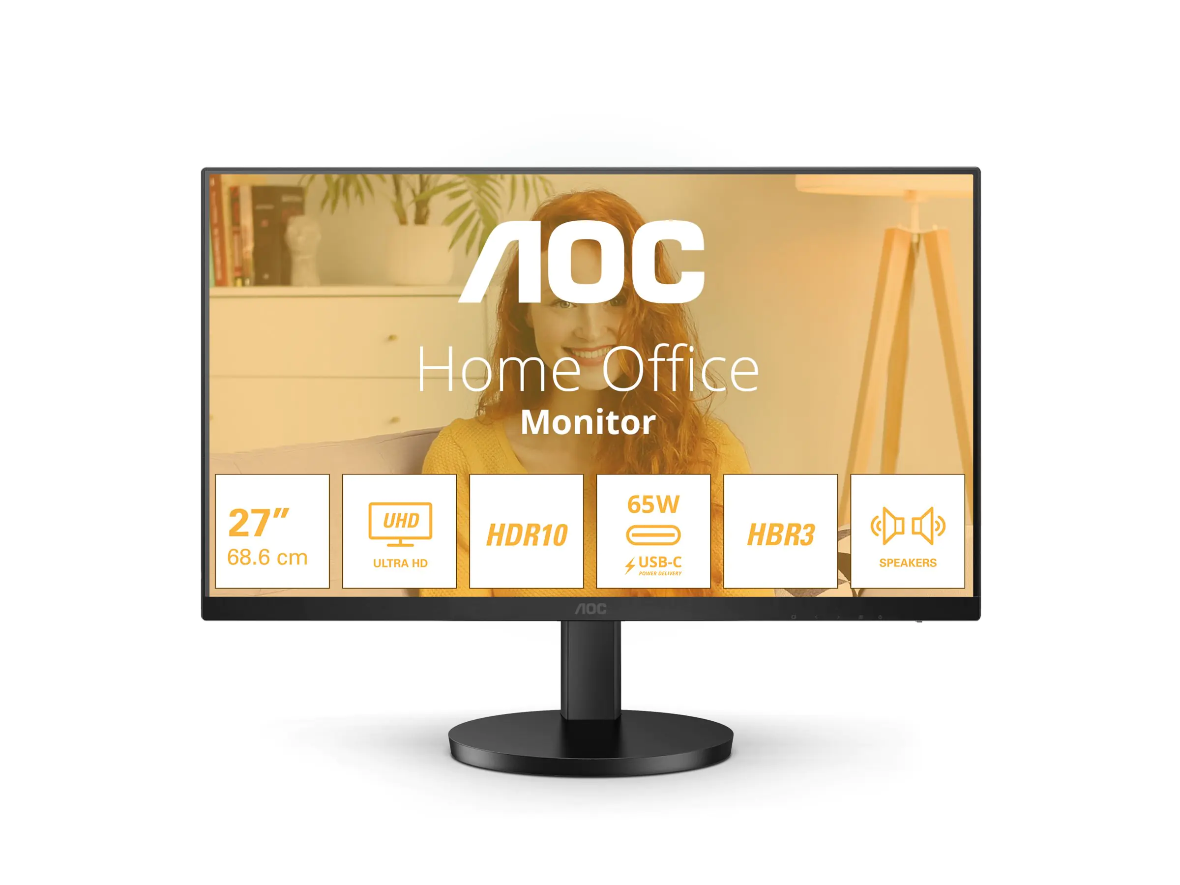 AOC U27B3CF - 27 Zoll UHD Monitor Lautsprecher höhenverstellbar HDR10 3840x2160 4K - 27"