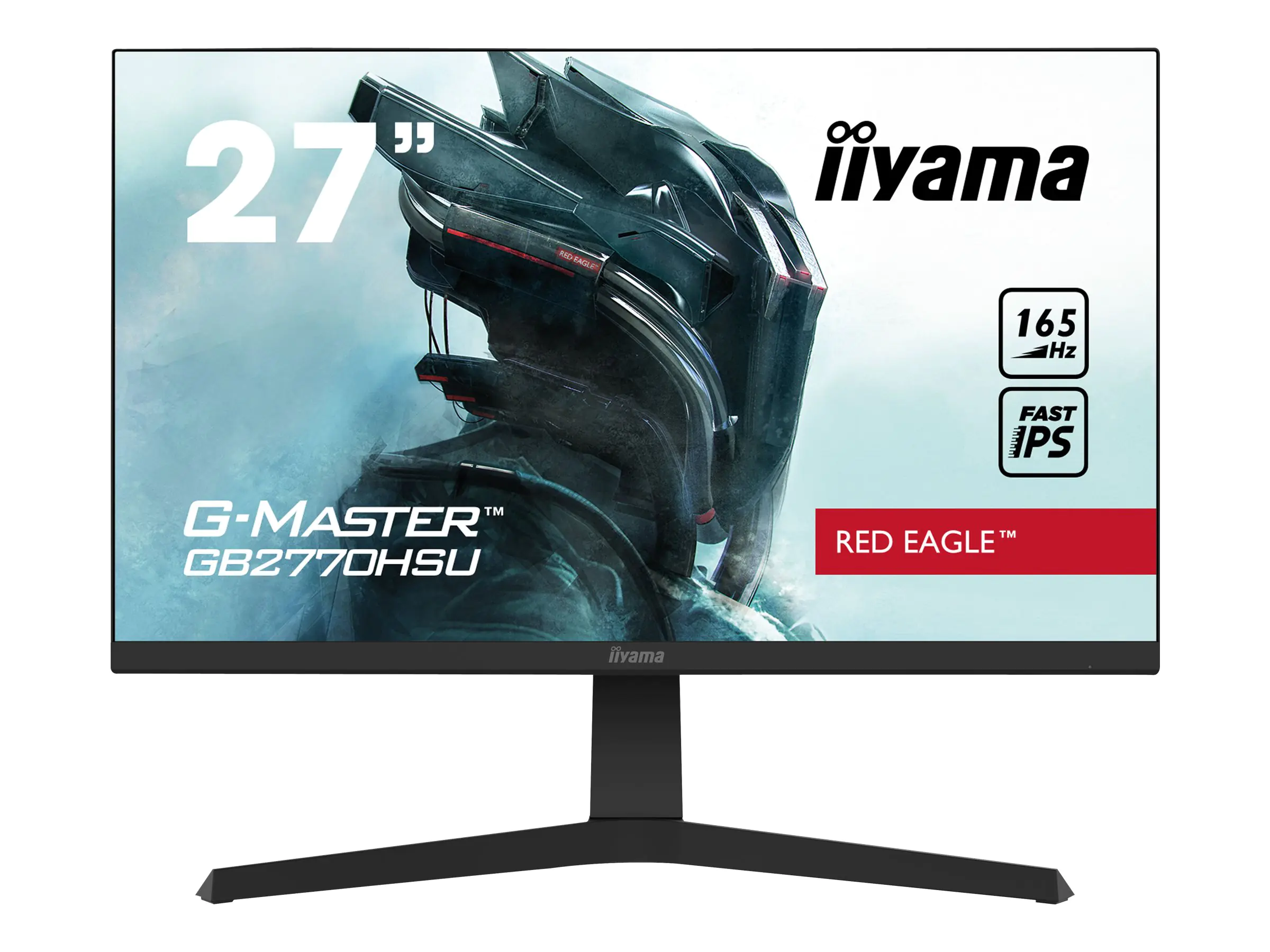 Iiyama G-MASTER Red Eagle GB2770HSU-B1 - LED-Monitor - 68.6 cm (27") - 1920 x 1080 Full HD (1080p) @ 165 Hz - Fast IPS - 250 cd/m² - 1100:1 - 0.8 ms - HDMI, DisplayPort - Lautsprecher - mattschwarz