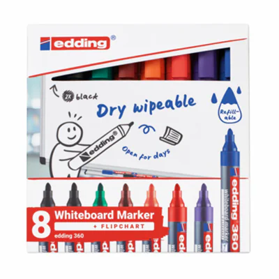 EDDING 360 Whiteboard-Marker farbsortiert 1.5 - 3.0 mm 8 St. 4-360-8-S2999