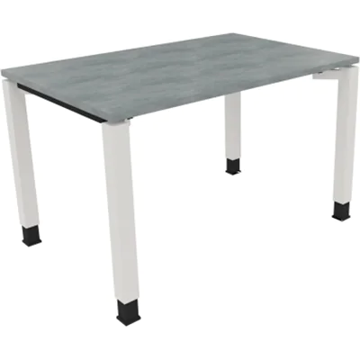 Schreibtisch Vierfuß Quadratrohr B1200xT800xH680-820 ws/Beton hell Schreibtisch Vierfuß Quadratrohr B1200xT800xH680-820 ws/Beton hell