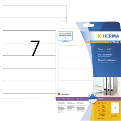 HERMA Ordneretikett 5090 kurz/schmal sk weiß 175 St./Pack. HERMA Ordneretikett 5090 kurz/schmal sk weiß 175 St./Pack.