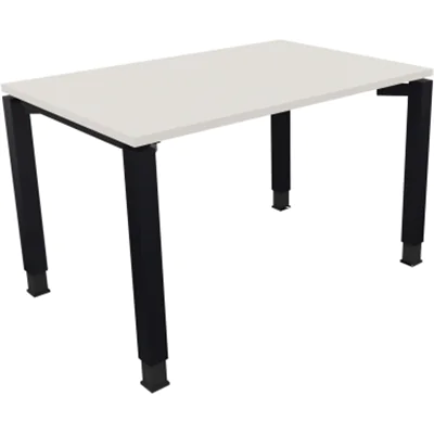 Schreibtisch Vierfuß Quadratrohr B1200xT800xH680-820 an/Weiß Schreibtisch Vierfuß Quadratrohr B1200xT800xH680-820 an/Weiß