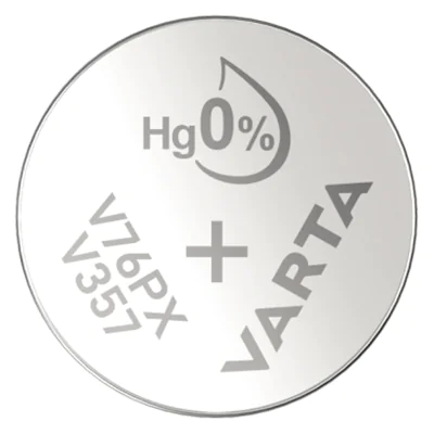 Varta -V357, Einwegbatterie, Siler-Oxid (S), 1,55 V, 1 Stück(e), Hg (Quecksilber), Silber 0357101111