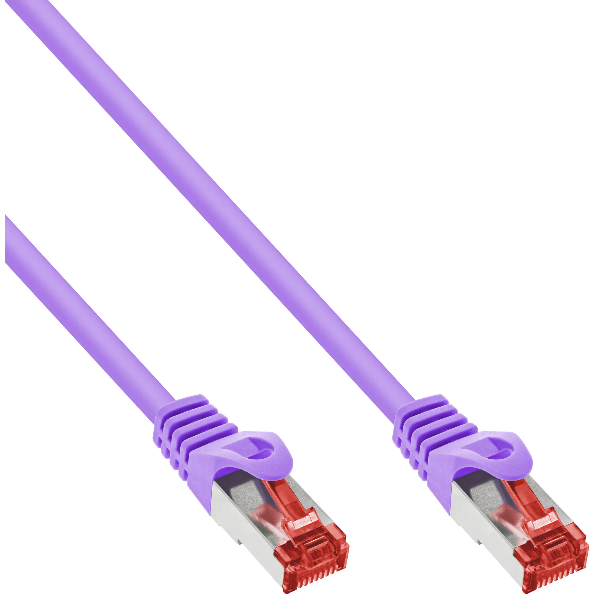InLine Patchkabel - S/FTP (PiMf) - Cat.6 - 250MHz - PVC - Kupfer - purple - 1m 76411P
