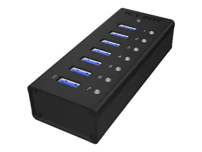 ICY BOX IB-AC618 - Hub - 7 x SuperSpeed USB 3.0 - Desktop ICY BOX IB-AC618 - Hub - 7 x SuperSpeed USB 3.0 - Desktop